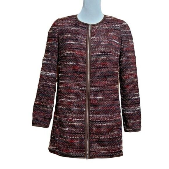 LAFAYETTE 148 New York Shiraz Tweed PRIA Taverna Two-Way Zip Jacket - Picture 4 of 13